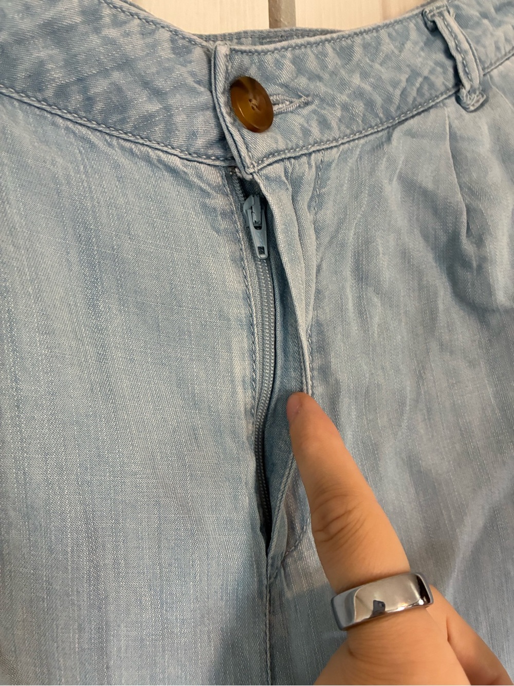 Blue Beachy Wide Leg Pants Baggy - Picture 3 of 11